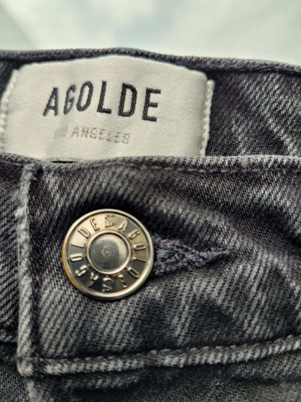 AGOLDE Riley High-rise Straight-leg Jeans Black Size 25 - Picture 7 of 10